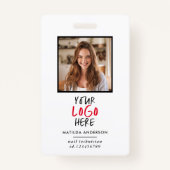 Custom Logo Employee QR Code Personalized Business バッジ (正面)