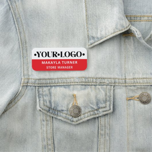 Custom Logo Employee Red 名札 (インサイチュ)