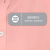 Custom Logo Employee Staff Safety Pin Ash 名札