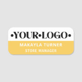Custom Logo Employee Yellow 名札 (正面)