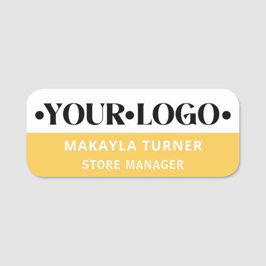 Custom Logo Employee Yellow 名札 (正面)