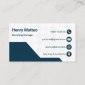 Custom Logo Geometric Business Card Corporate 名刺 (裏面)