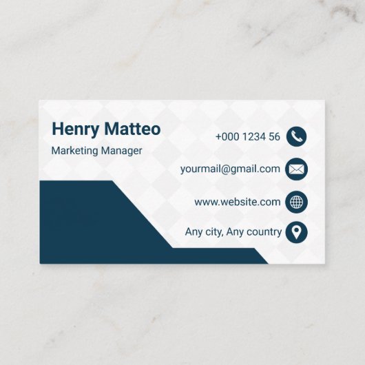 Custom Logo Geometric Business Card Corporate 名刺 (裏面)