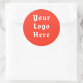 Custom Logo Gothic Badge | Your Logo Here ラウンドシール (バッグ)