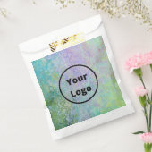 Custom logo green and purple marble フェイバーバッグ (封をした状態)