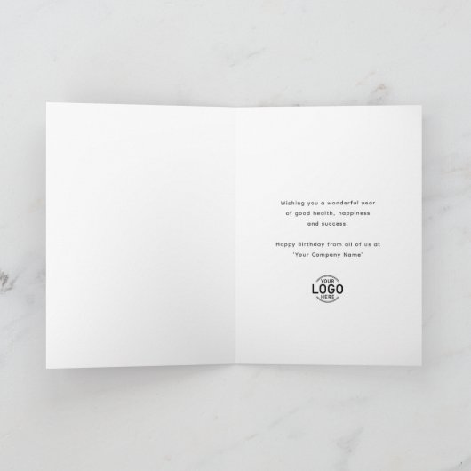 Custom Logo Hand Drawn Whimsical Cake Birthday カード (内部)