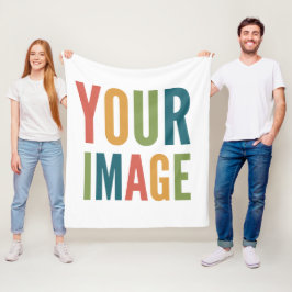 Custom Logo Here | Add Your Own Design フリースブランケット