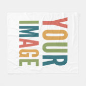 Custom Logo Here | Add Your Own Design フリースブランケット (正面(横))