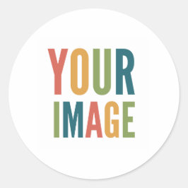 Custom Logo Here | Add Your Own Design ラウンドシール
