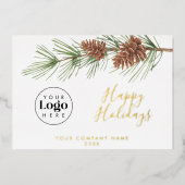 Custom Logo Holiday Thank You Business Foil Card 箔シーズンカード (正面)