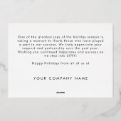 Custom Logo Holiday Thank You Business Foil Card 箔シーズンカード (裏面)