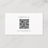 Custom Logo Icons Modern White QR Code 名刺 (裏面)