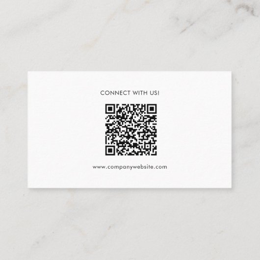Custom Logo Icons Modern White QR Code 名刺 (裏面)