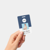 Custom Logo ID Card | Personalized Photo & Text バッジ (手持ち)