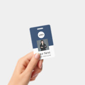 Custom Logo ID Card | Personalized Photo & Text バッジ (手持ち)
