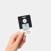 Custom Logo ID Card | Personalized Photo & Text バッジ (手持ち)