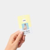 Custom Logo ID Card | Personalized Photo & Text バッジ (手持ち)