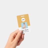 Custom Logo ID Card | Personalized Photo & Text バッジ (手持ち)