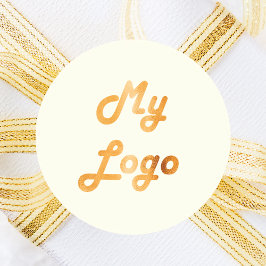 Custom logo image business ivory ラウンドシール