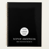 Custom Logo Interior Designer Business Black プランナー手帳 (正面)