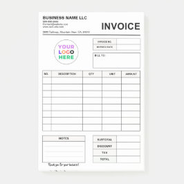 Custom Logo Invoice Order Forms | Business Pad ポストイット