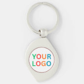 Custom Logo Keychain for Business Branding キーホルダー (正面)