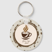 Custom Logo Keychain with QR Code  キーホルダー (正面)