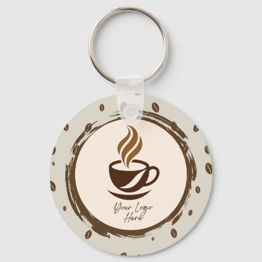 Custom Logo Keychain with QR Code  キーホルダー (正面)