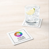 Custom Logo, Low minimum quantity スクエアペーパーコースター (インサイチュ)