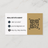 Custom Logo Luxury Business Card Real Estate Agent 名刺 (裏面)