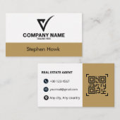 Custom Logo Luxury Business Card Real Estate Agent 名刺 (正面/裏面)