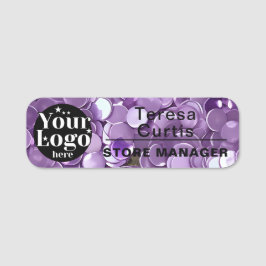 Custom Logo Magnetic / Safety Pin Employee Name 名札