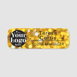 Custom Logo Magnetic / Safety Pin Employee Name 名札