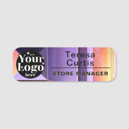 Custom Logo Magnetic / Safety Pin Employee Name 名札