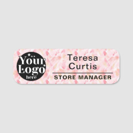 Custom Logo Magnetic / Safety Pin Employee Name Ta 名札