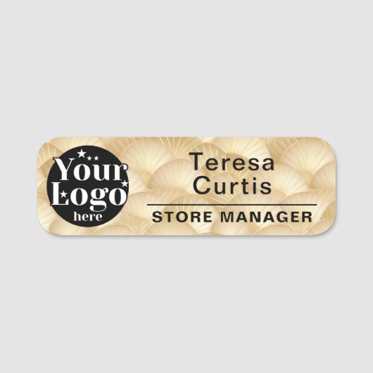 Custom Logo Magnetic / Safety Pin Employee Name Ta 名札 (正面)