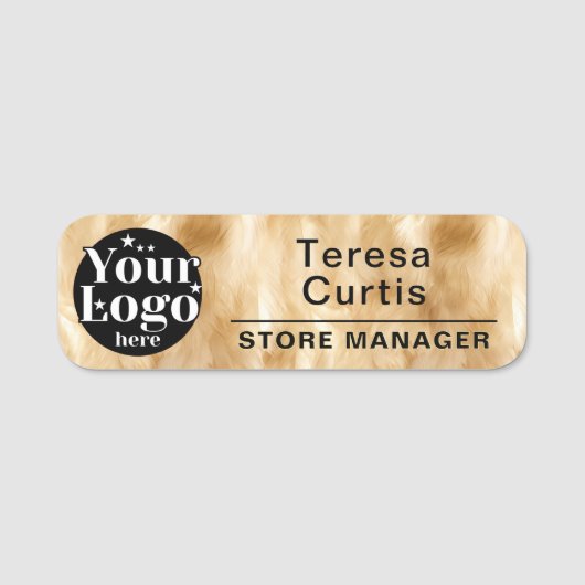 Custom Logo Magnetic / Safety Pin Employee Name Ta 名札 (正面)