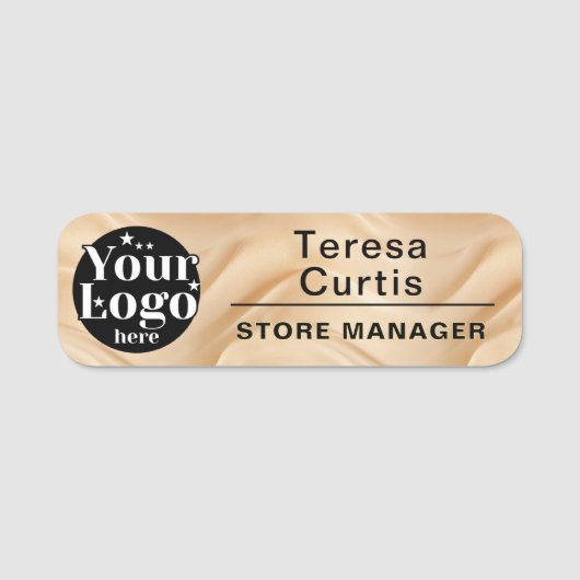 Custom Logo Magnetic / Safety Pin Employee Name Ta 名札 (正面)