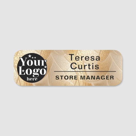 Custom Logo Magnetic / Safety Pin Employee Name Ta 名札 (正面)
