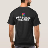 Custom Logo Mens Black White Personal Trainer Tシャツ (裏面)