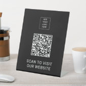 Custom Logo Minimalist QR Code Display 台座サイン (インサイチュ)