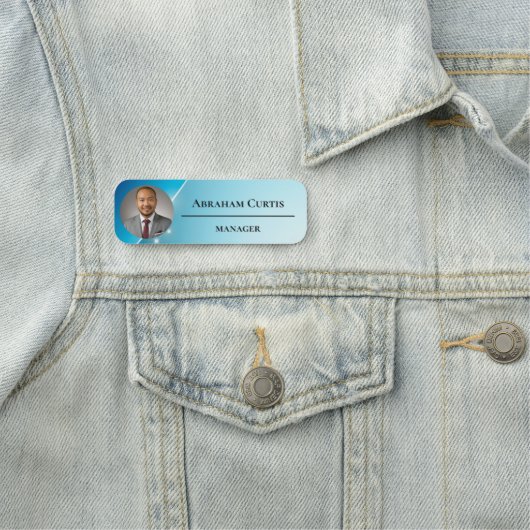 Custom Logo modern blue wave aesthetic 名札 (インサイチュ)