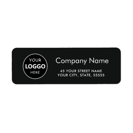 Custom logo modern business ラベル (正面)