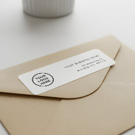 Custom Logo Modern Company Return Address ラベル