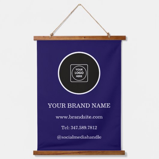 Custom Logo Modern Corporate Hanging Display 吊り下げ型タペストリー (正面)