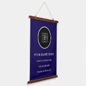 Custom Logo Modern Corporate Hanging Display 吊り下げ型タペストリー (傾斜あり)