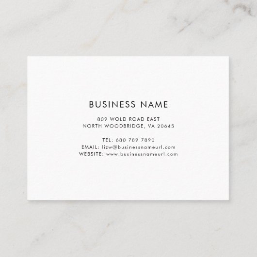 Custom Logo Modern Minimalist 名刺 (裏面)