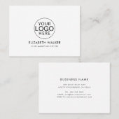 Custom Logo Modern Minimalist 名刺 (正面/裏面)