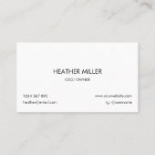 Custom Logo Modern Minimalist Black and White      名刺 (裏面)