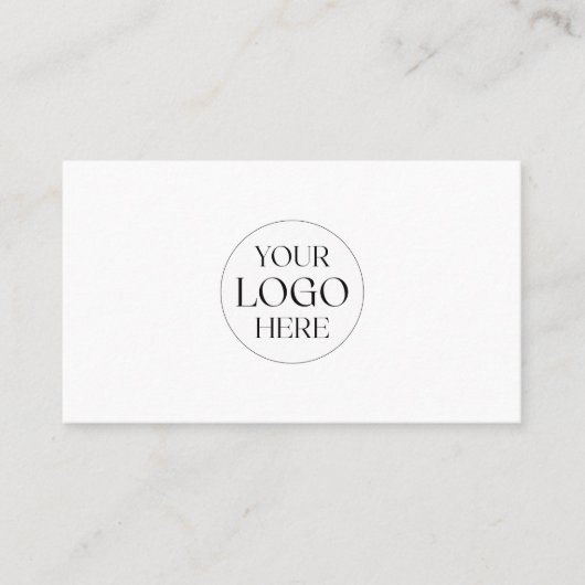 Custom Logo Modern Minimalist Black and White 名刺 (正面)